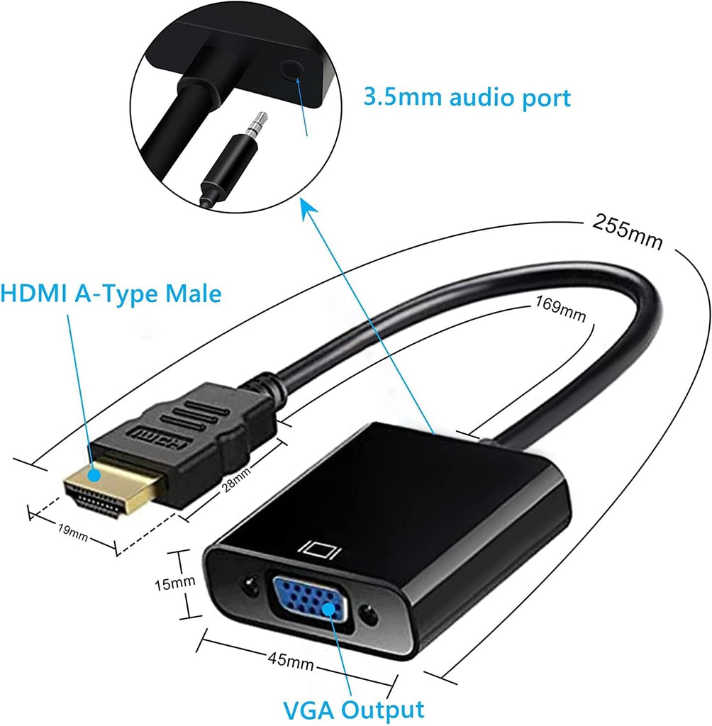 Hdmi-Compatibel Naar Vga Hd Adapter Hd Vga Splitte... - Vicedeal - View #3