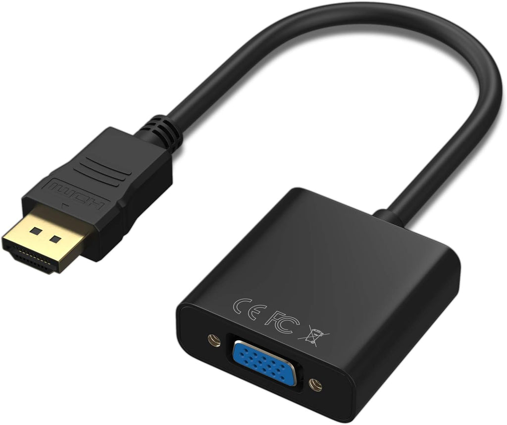 HDMI Male To VGA Female Converter Adapter Cable Audio for 1080P Monitor Output