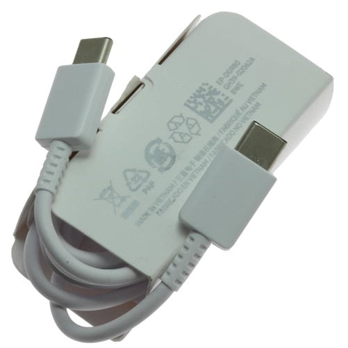 Genuine Samsung Galaxy A55 25W Super Fast Charger and Cable White GB Mobile Ltd