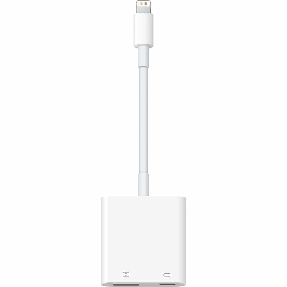 Compatible Lightning to USB 3.0 Camera Adapter White