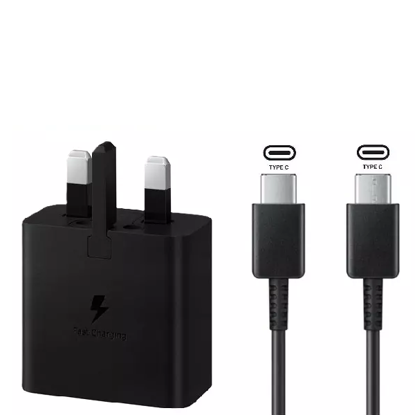 Official Genuine Samsung Galaxy S20 15W Fast Charger and Cable Black