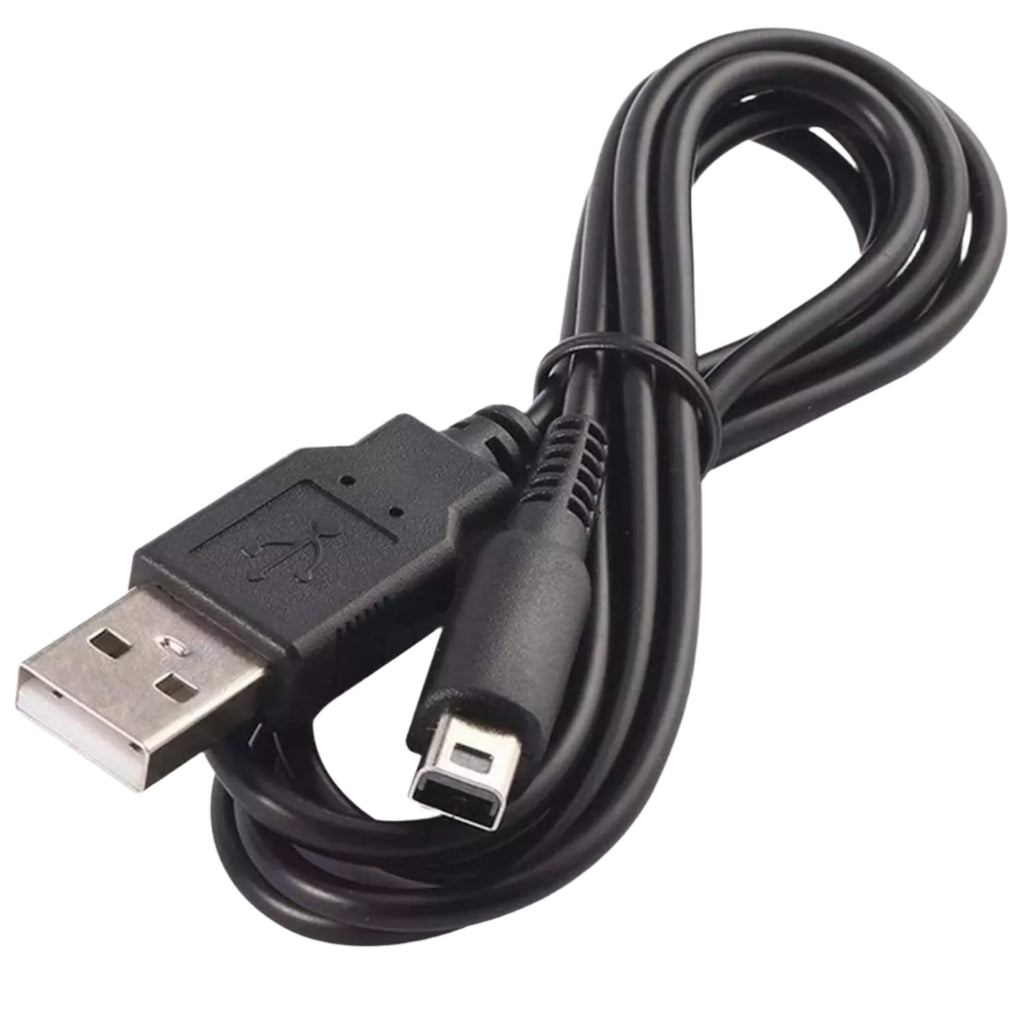 Nintendo DSi 2DS 3DS XL USB Power Charging Lead Charger Cable 1.2m Black