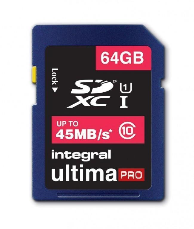 Integral 64GB UltimaPro SDXC Card 45MB/s Class 10 - Uk Mobile Store