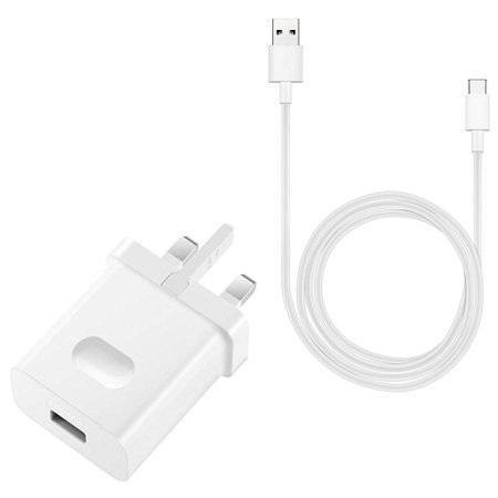 Official Huawei P30 Pro 40W UK White SuperCharge Type C Mains Charger - GB Mobile Ltd
