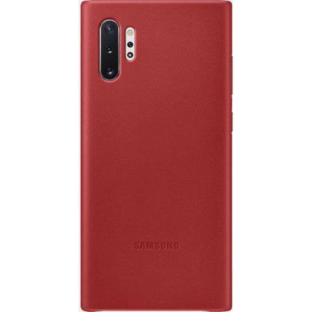 Official Samsung Galaxy Note 10 Plus Leather Cover Case - Red - GB Mobile Ltd