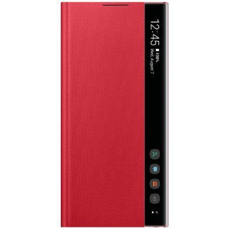 Official Samsung Galaxy Note 10 Clear View Case - Red - GB Mobile Ltd