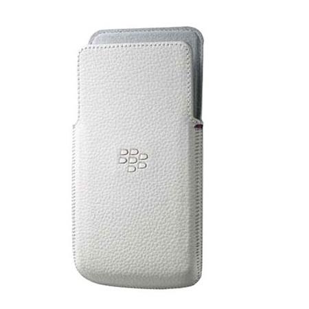 Official Blackberry Z30 Leather Pocket Case White - ACC-57196-002