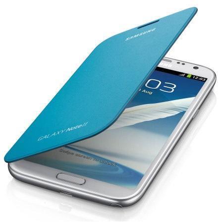 Genuine Samsung Galaxy Note 2 Flip Cover - Blue - EFC-1J9FBEGSTD - GB Mobile Ltd