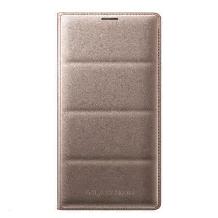 Official Samsung Galaxy Note 4 Flip Wallet Cover - Gold - Uk Mobile Store