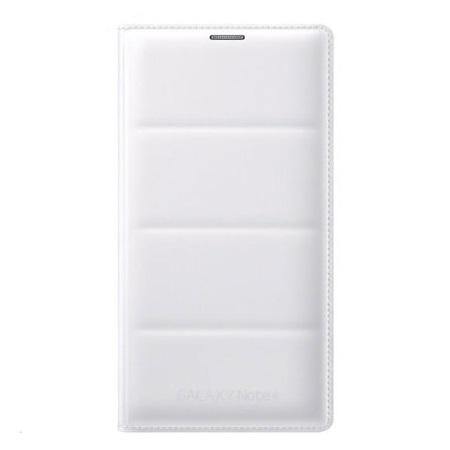 Official Samsung Galaxy Note 4 Flip Wallet Cover - White - Uk Mobile Store