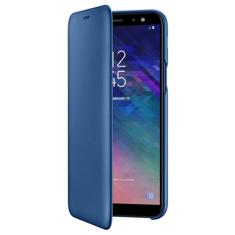 Official Samsung Galaxy A6 2018 Flip Wallet Case Blue EF-WA600CLEGWW - GB Mobile Ltd