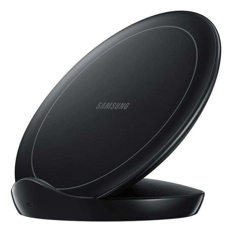 Official Samsung Galaxy S10 9W Fast Wireless Charger Stand with EU Mains Charger Black - GB Mobile Ltd