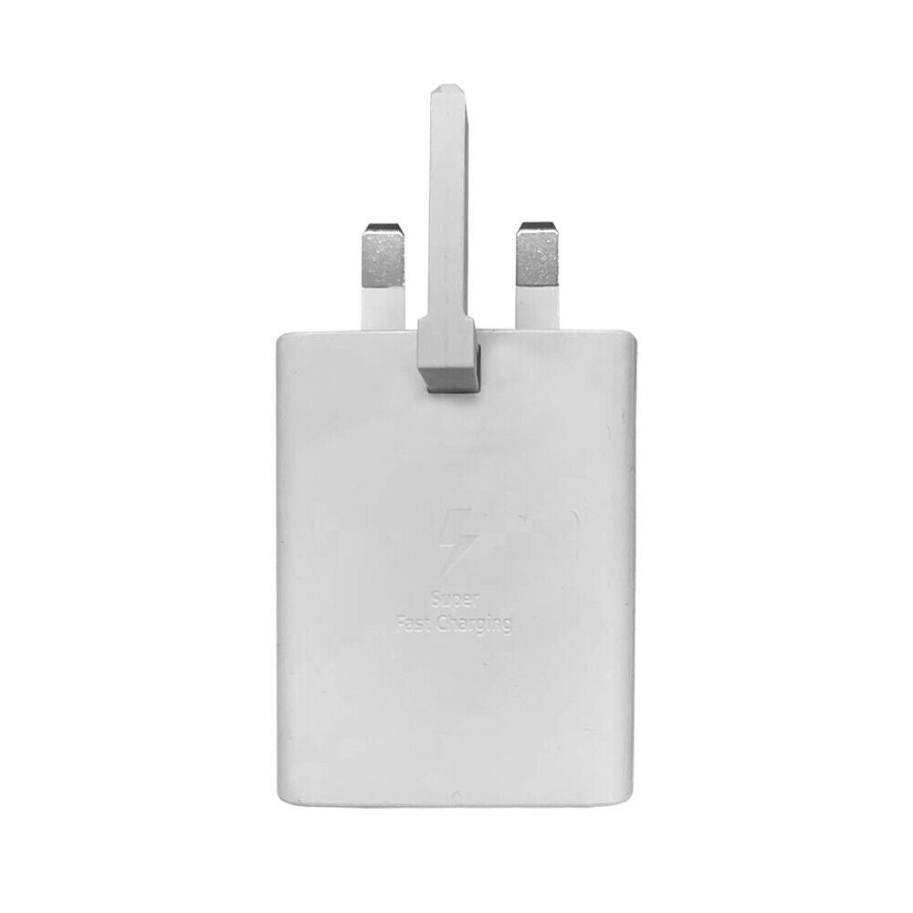 Official Samsung 65W Super Fast 3 Pin UK Adapter Charger Plug White EP-TA865
