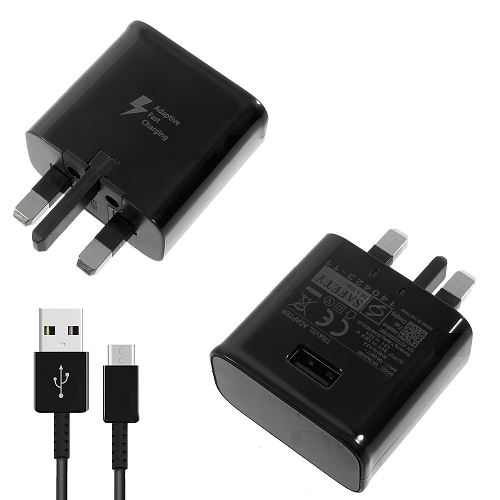 Official Samsung Galaxy Z Fold 2 5G Fast Mains Charger with Type-C USB Cable Black - Uk Mobile Store