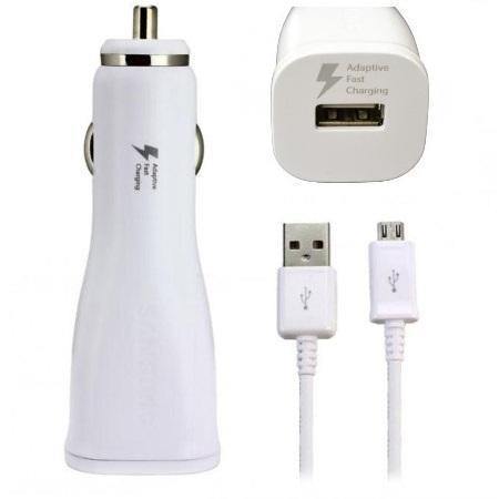 Official Samsung A6 2018 / A7 2018 Fast Car Charger With Micro USB Cable White - GB Mobile Ltd