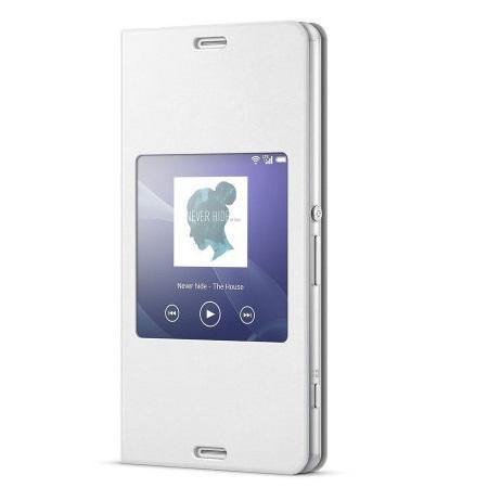 Official Sony Xperia Z3 Compact Style Cover Stand Case SCR26 - White - Uk Mobile Store